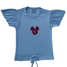 BAESD Girls Cotton Mickey Mouse Front Knot Top-image-94