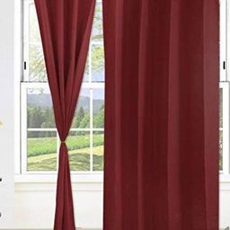 Dekor World Maroon Set of 2 Door Curtain-46