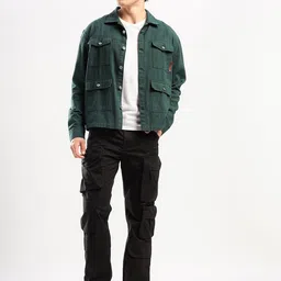 Overlays Men Solid Cotton Denim Jacket-picture-39