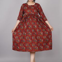 TANISHA Floral Print Maternity Empire Midi Dress-image-71