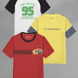 HELLCAT Boys 3 Printed Applique T-shirt-image-40