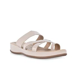 Rocia Women Open Toe Flats with Laser Cuts-4