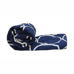 Comfowell Blue & White Geometric Heavy Winter 210 GSM Double Bed Comforter-image-92