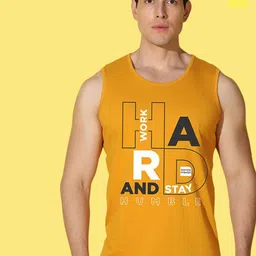 WOOSTRO Pack Of 2 Printed Pure Combed Cotton Gym VestsVWS26(ENJOY YELLOW)(HARD MUSTARD)-picture-47