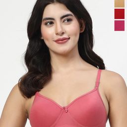 LILYWomen Mfruomalg Pack of 4T-shirt Full Coverage Lightly Padded Seamless Bra-picture-34