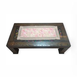 TANLOOMS Beige & Pink Floral Printed Coffee Table Runner-10