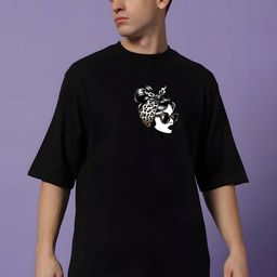 KAIDO Graphic Printed Round Neck Drop-Shoulder Sleeves Cotton Oversized T-shirt-picture-27