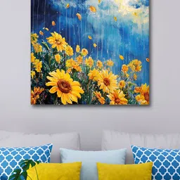 RANDOM Blue & Yellow Floral And Botanical Canvas Wall Art-image-25
