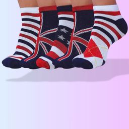 MJE Men Pack Of 5 Patterned Ankle Length Socks-image-66
