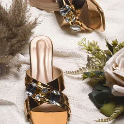 Froh Feet Women Embellished Block Heel Sandals-33