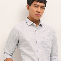 THE BEAR HOUSE Tailored Fit Striped Spread Collar Formal Shirt-image-40