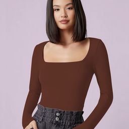 Dream Beauty Fashion Shakira Women Square Neck Fitted Regular Top-image-86