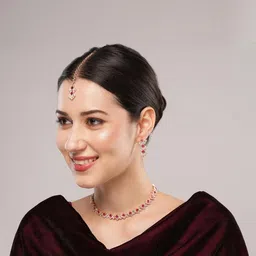VATSALYA creation Women Red Jewellery Set-image-58