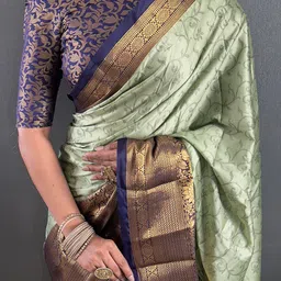 DIVASTRI Woven Design Zari Saree image 3