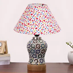 Aura Multicoloured Glass Traditional Abstract Shaped Table Lamp-picture-58