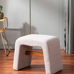 Nestroots Beige Copenhagen Wooden Ottoman Pouffes-image-49