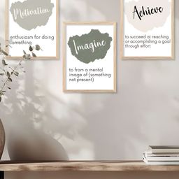 Kotart Brown & Green 3 Pieces Motivational Quote Printed Wooden Wall Arts-picture-29