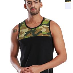 FREECULTR Men Pack Of 3 Camouflage Printed Innerwear Vests-image-11