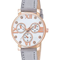 CSAMON Women Embellished Dial & Straps Analogue Watch C36RG MINAWH GREY Leather-image-75
