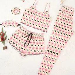 LULU & SKY Women Pack Of 5 Printed Night Suit-picture-10
