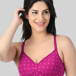 Arc de Shapes Floral Full Coverage Lightly Padded Cotton Bra-11