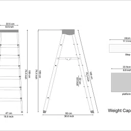 parasnath EasyDay 6 Step Light Weight Aluminium Step Heavy Duty Folding Ladder Aluminium Ladder image 2