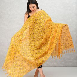 Apratim Ethnic Motifs Printed Tasselled Dupatta-4