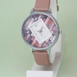 VIRAKTI Women Brass Printed Dial & Leather Wrap Around Straps Analogue Watch G-71-BROWN-image-88