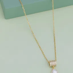 Kushal's Fashion Jewellery Copper Gold-Plated Necklace-image-63