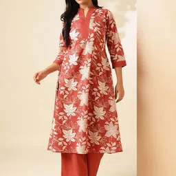 GULMEHAK Women Floral Printed Regular Pure Cotton Kurta with Palazzos-picture-18