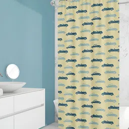 ArtzFolio Yellow & Teal Printed Water Proof Shower Curtain-image-64
