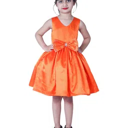 Wish little Girls Self Design Satin A-Line Dress-image-47