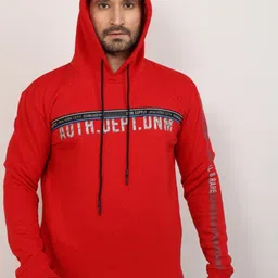 Klub Fox Men Printed Hooded Sweatshirt-picture-1