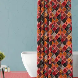 ArtzFolio Green & Yellow Printed Waterproof Shower Curtain-picture-40