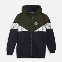 Allen Solly Junior Boys Colourblocked Hooded Sweatshirt-picture-33