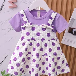 YK Polka Dot Print Fit & Flare Dress-54