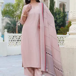 DIVASTRI Women Regular Kurta with Palazzos & With Dupatta-picture-4
