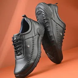 MONDAIN Men Leather Sneakers-picture-1