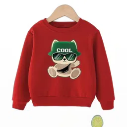Joggers Park Kids-Unisex Red Cotton Sweatshirts-picture-17
