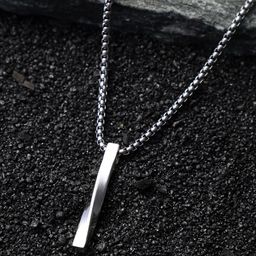 French Accent Silver-Plated Pendant With Chain-image-15
