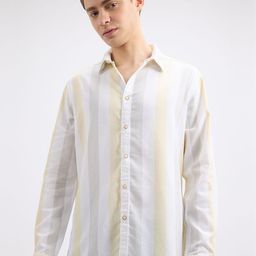 Pepe Jeans Men Opaque Striped Casual Shirt-image-78