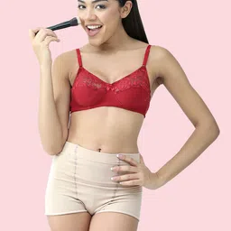 DressBerry Cotton Seamless Dry Fit Lace Full Coverage Bra-33