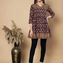 KALINI Women Floral Print Cotton Top-57
