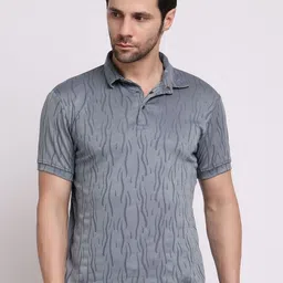 GRACIT Men Dyed Polo Collar Extended Sleeves Pockets T-shirt-image-62