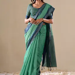 Ishin Women Cotton Festive Wear Saree-image-31