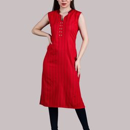Avaasa Buy Shruthi Striped V Neck Ethnic Kurta-image-93
