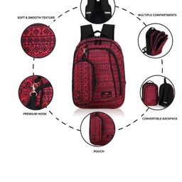 ECHOBOOMERS Unisex Geometric Printed Backpack image 3
