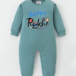 BLUSHES Infants Raksha Bandhan Printed Pure Cotton Romper-image-85