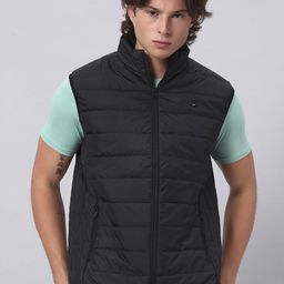 AR-FIT Mock Collar Sleeveless Lightweight Rapid-Dry Bomber Jacket-image-34
