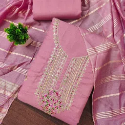Nayanthara Trends Embroidered Unstitched Dress Material-picture-18